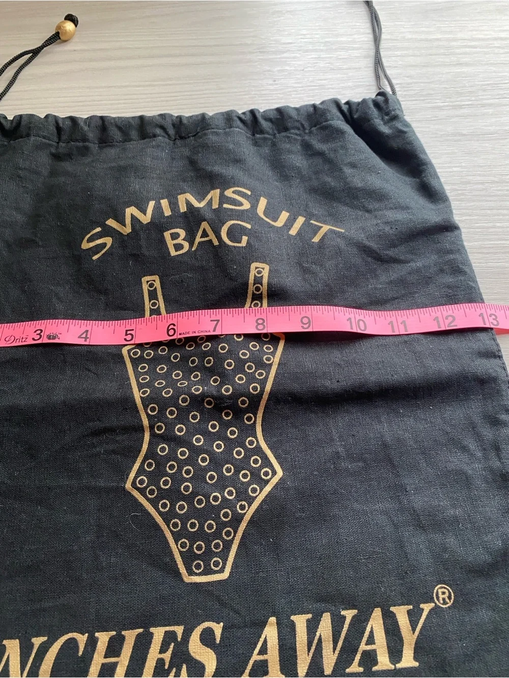 Inches Away Swimsuit Bag cotton linen vacation cruise beach gym swim